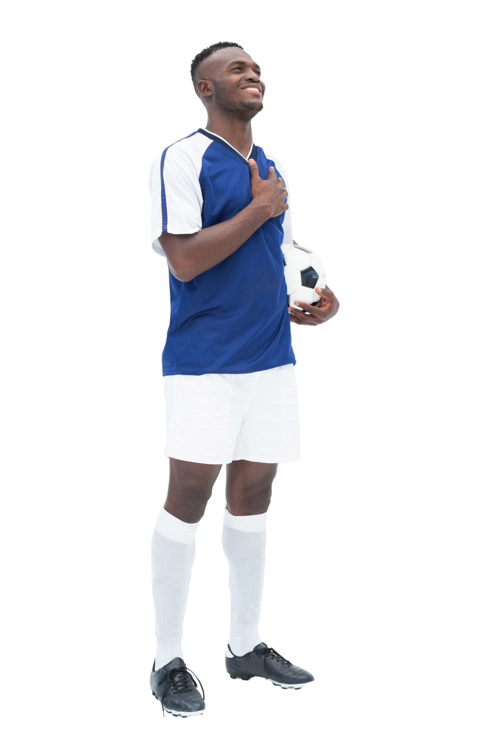 football-player-blue-standing-with-ball-listening-anthem